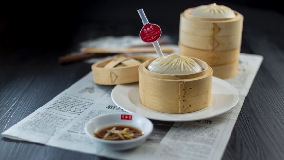 A giant xiao long bao from Din Tai Fung.