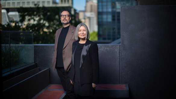 Martin Benn and Vicki Wild on the terrace of their upcoming restaurant Society.