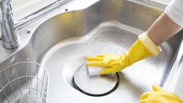Sinks require daily care to fight bacteria.