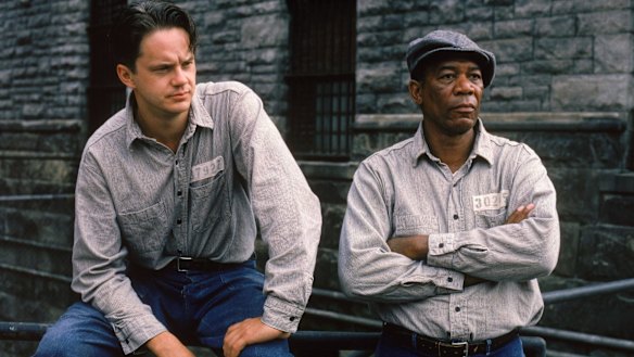 Tim Robbins and Morgan Freeman in The Shawshank Redemption.