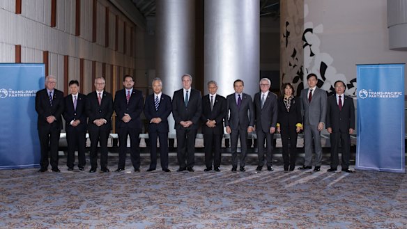 Signatories to the TPP include Australia, Brunei, Canada, Chile, Japan, Malaysia, Mexico, New Zealand, Peru, Singapore and Vietnam. Since this 2015 photo the US has backed out.