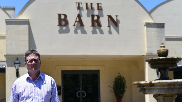 Kent Comley, owner of the Barn, sells plenty of Coonawarra red wine to match his hereford beef.