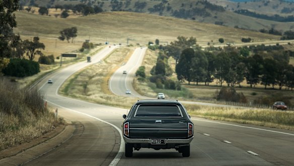 On the Hume Highway to Lake Mungo.