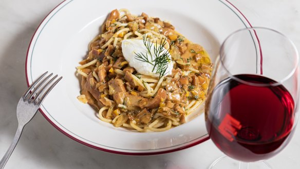 Pasta with pine mushrooms at Sig. Enzo.