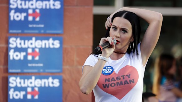 Katy Perry campaigned for Hillary Clinton during the presidential campaign and is part of the "Artist Table" for the Women's March.