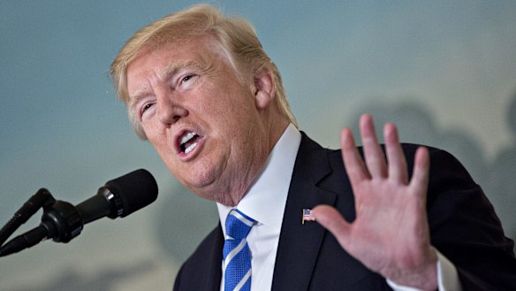 An official US government Twitter account appeared, briefly, to endorse a call for President Donald Trump to resign.