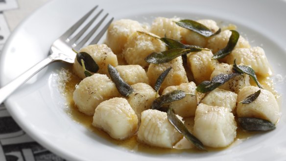Potato gnocchi with burnt butter and sage. 