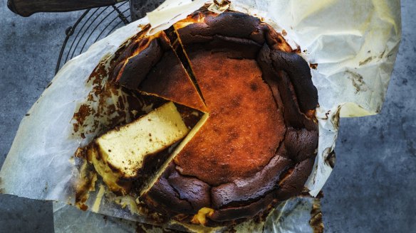 Jill Dupleix's Basque-style baked  cheesecake.