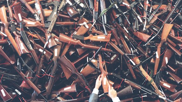 About 700,000 guns were handed in to Australia's buyback nearly 20 years ago.