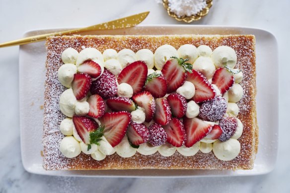 Strawberry mille feuille.