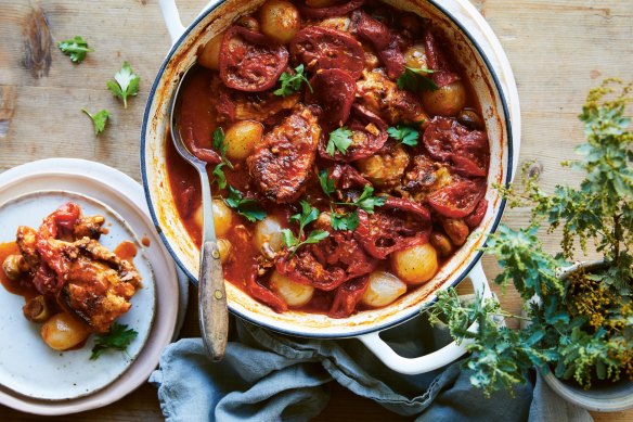 Simple and hearty: Chicken Marengo is made for feeding family and friends.