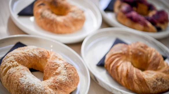 Crux & Co's signature crogel pastries - croissant-bagel hybrids.