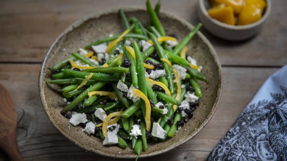 Beans with ricotta salata.