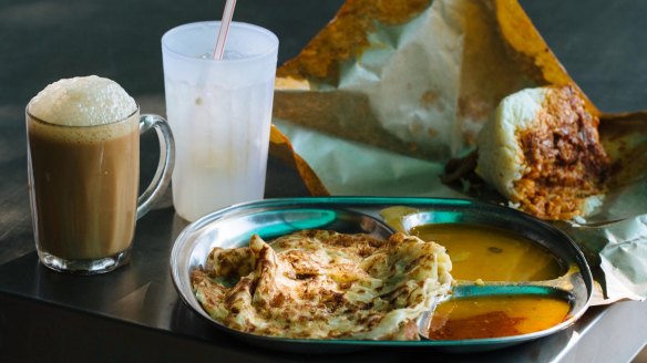 Roti canai at Valentine Roti.