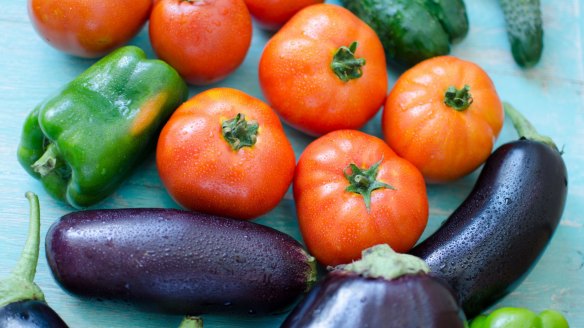 The nightshade vegie family includes tomatoes, peppers and eggplants.
