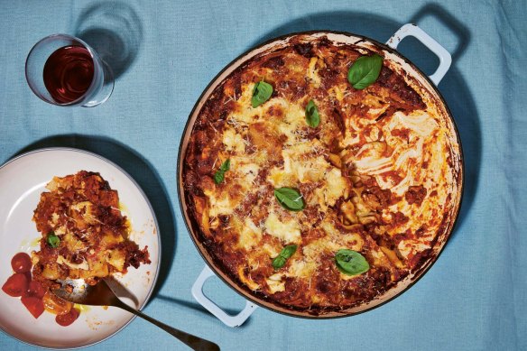 Sure to become a regular dinner-time fix: One-dish lasagne.