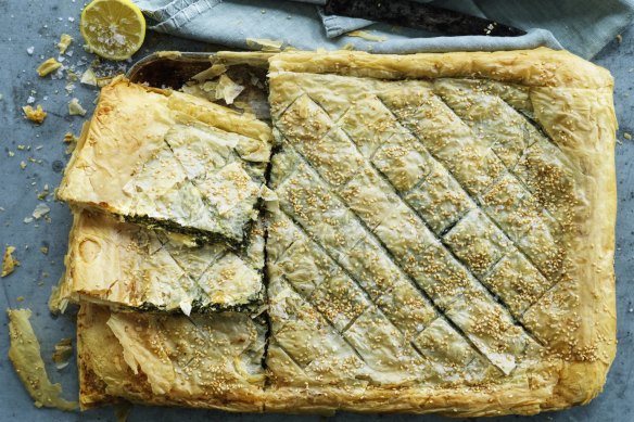 This spanakopita is a little time-consuming, but it is ultra satisfying.