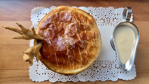 Nik Hill's roasted chicken pie at The Old Fitz in Woolloomooloo. 