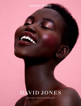 Adut Akech fronts the new David Jones beauty campaign.