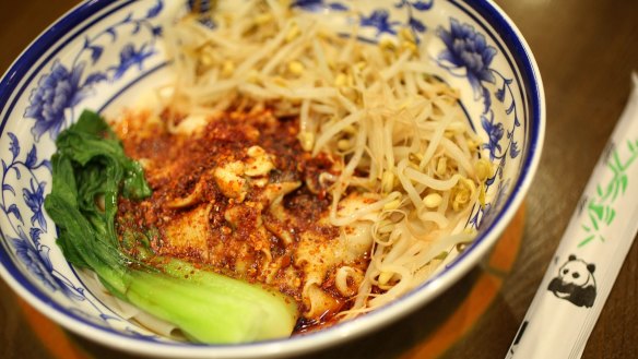 Go-to dish: Biang biang noodles with chilli oil.