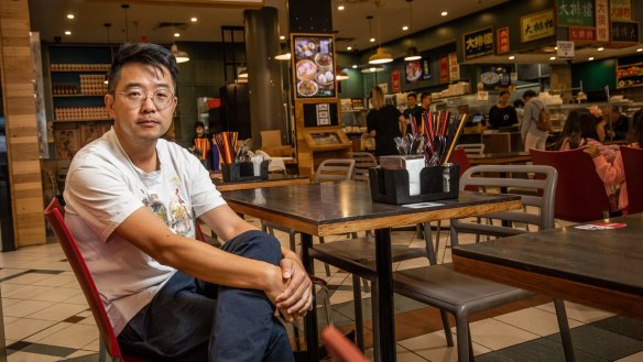 Box Hill restaurateur Steven Zheng at his Grain Asian Cafe in Box Hill Central.