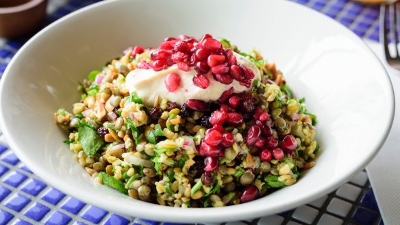 The popular Cypriot grain salad is packed with protein-packed lentils. 