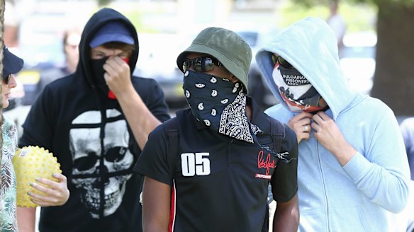 The anti-racism rally during the march along the beach in Cronulla. 