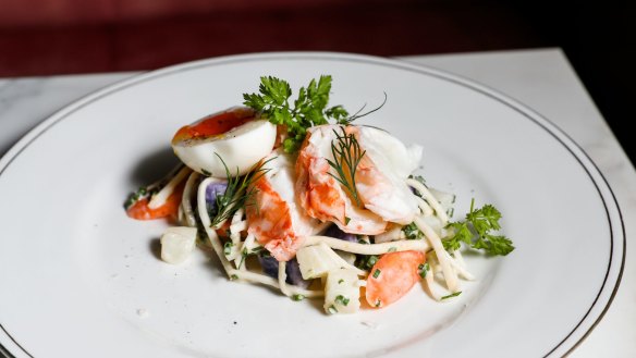 Underground salad with optional lobster medallions.