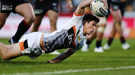 Speaking up: Mitchell Moses of the Tigers.