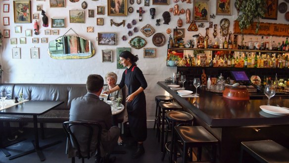 Sink into a banquette at Bar Lourinha. 