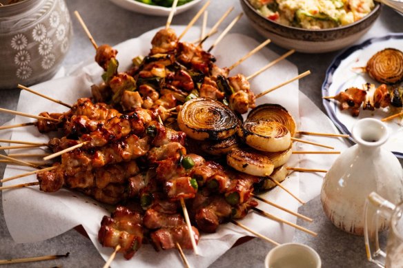 Yakitori is best cooked over charcoal for the traditional smoky flavour. 