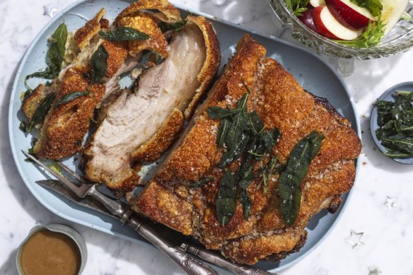 Cracking crackling pork roast.