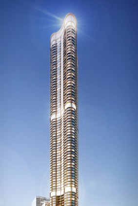 An artist's impression of the 90-storey Aspire tower.
