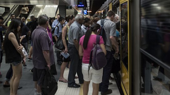 More people are travelling on public transport to the CBD outside the traditional 8-9am rush hour.