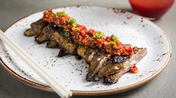 Go-to dish: Smoked lamb rib and Asian chimichurri.