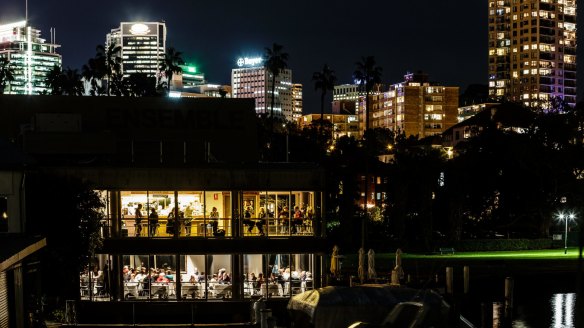 The restaurant's harbourside setting.