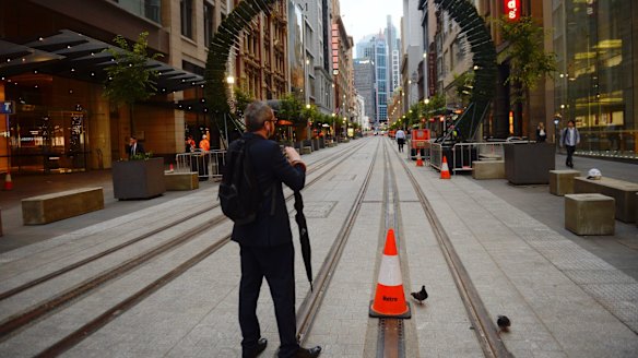 Pedestrians have welcomed a newly reopened section of George Street. 