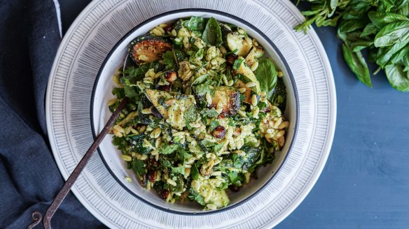 A springy spin on pasta salad.