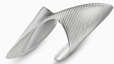A Zaha Hadid cuff for Georg Jensen.