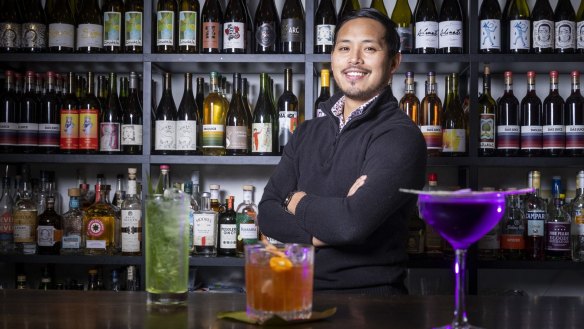 Melbourne restaurant Serai's bartender, Ralph Libo-on, with cocktails using Filipino rums, ube and other ingredients.