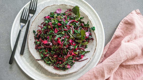 This Christmas coleslaw is hard to beet.