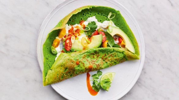 Jamie Oliver's super spinach pancakes.