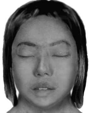 The computer-generated image of Michelle Leng that was released by police when they were seeking to identify her body.