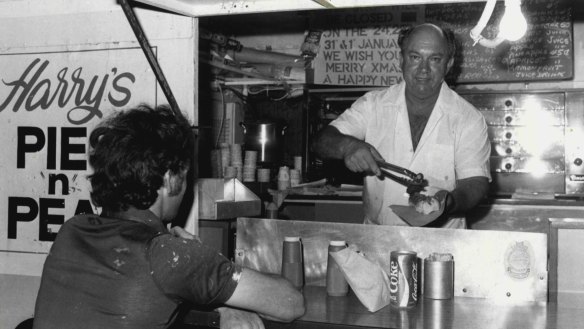 Alex Kuronya serving a customer in 1980.