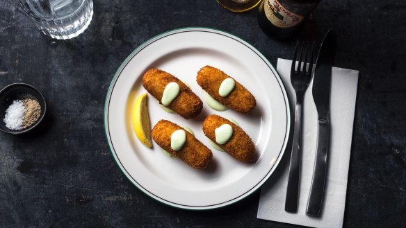 Jalapeno and cheddar croquettes.