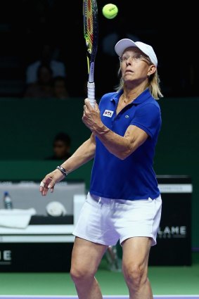 Martina Navratilova in Singapore.