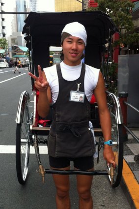 Rickshaw-puller in Asakusa.