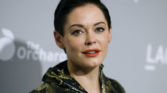 FILE - In this April 15, 2015 file photo, Rose McGowan arrives at the LA Premiere Of "DIOR & I" held at the Leo S. Bing Theatre in Los Angeles. McGowan emerged from a brief suspension on Twitter on Thursday, Oct. 12, 2017, to offer her most pointed accusation that she was sexually abused by film mogul Harvey Weinstein. Weinstein's representative says the producer denies he engaged in "any non-consensual contact." (Photo by Richard Shotwell/Invision/AP, File)