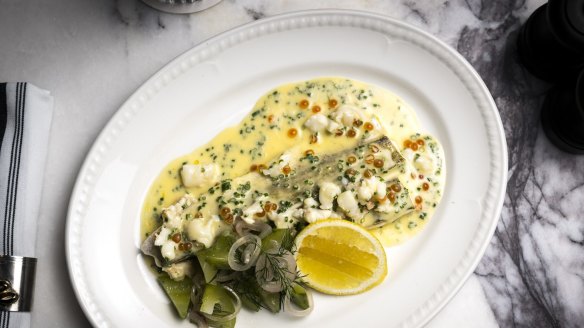 Smith Street Bistro's whiting fillet with crayfish and cucumber.