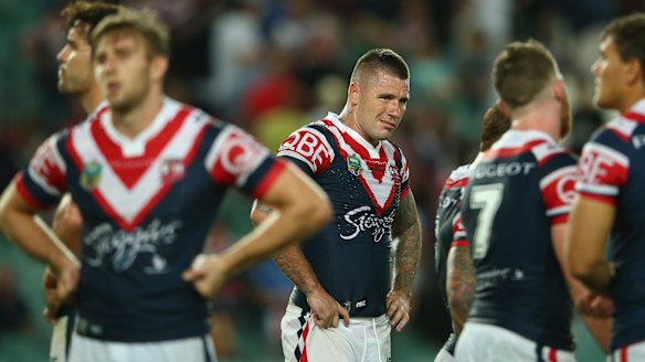 Another loss: The Roosters looks dejected after their defeat.